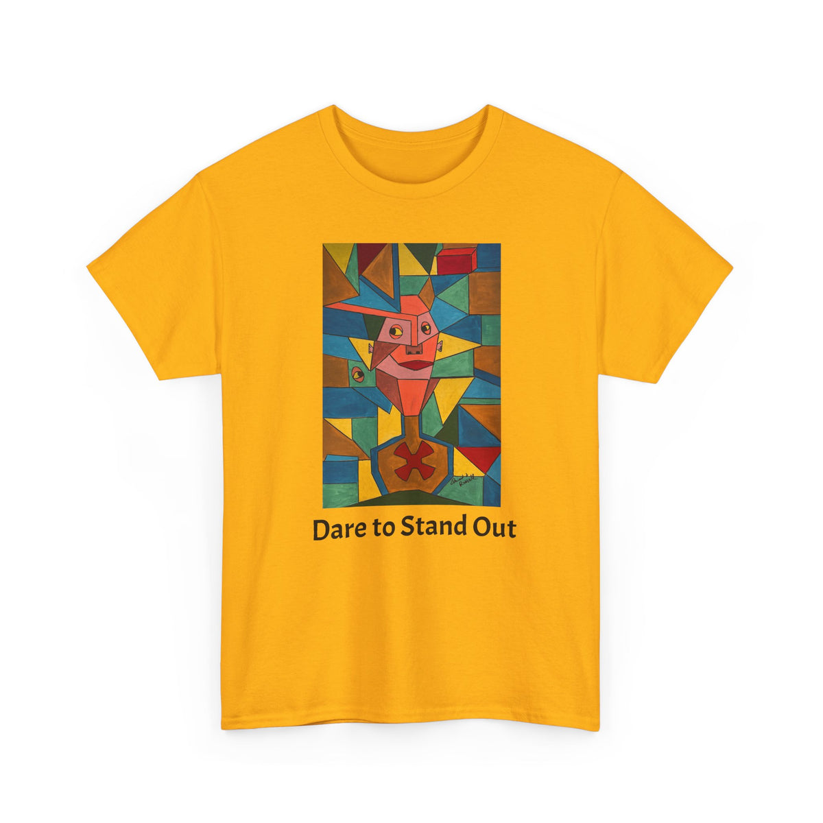 Dare to Stand Out Original Abstract Geometric T-Shirt