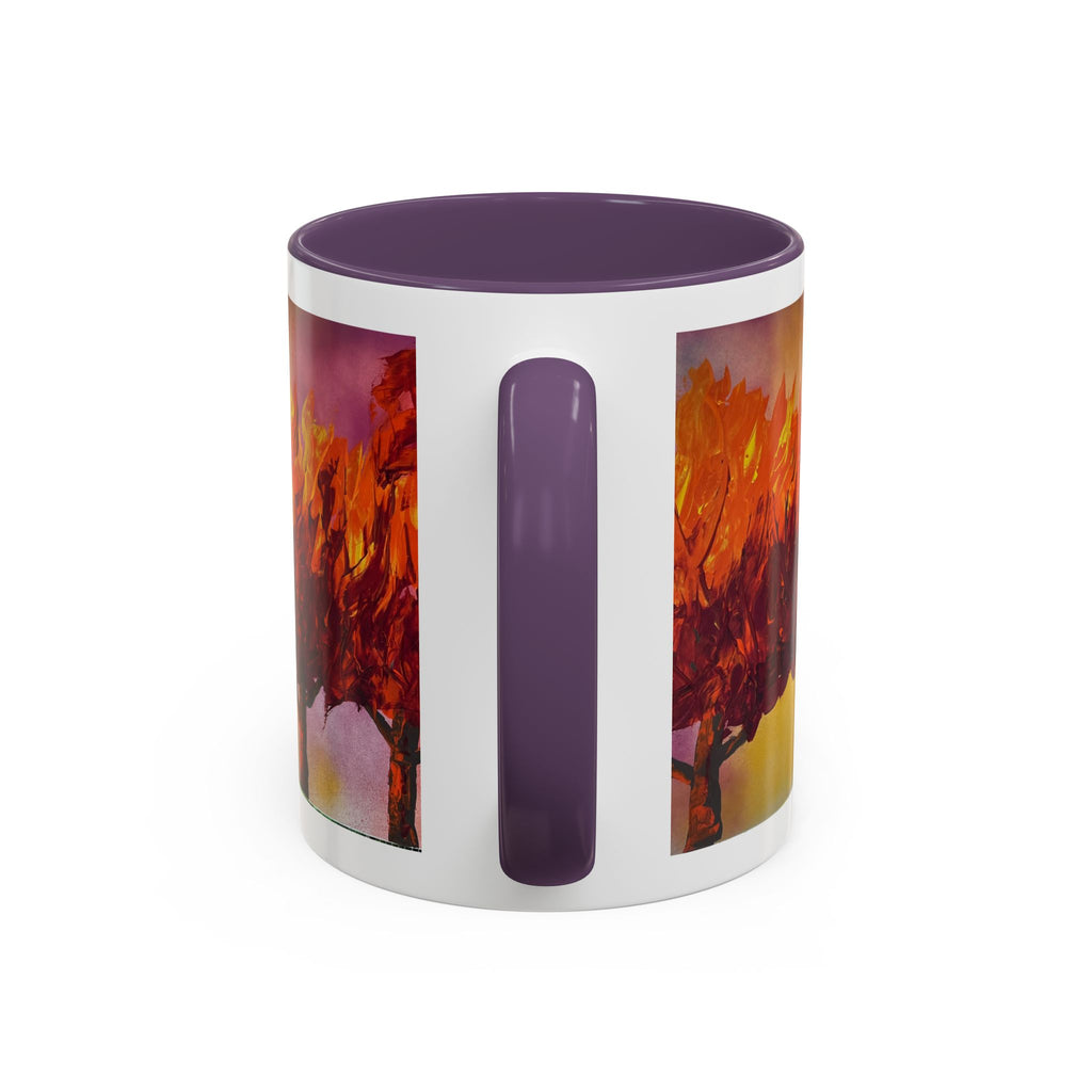 Autumn Blaze Accent Coffee Mug — Fall Tree Art 11/15oz