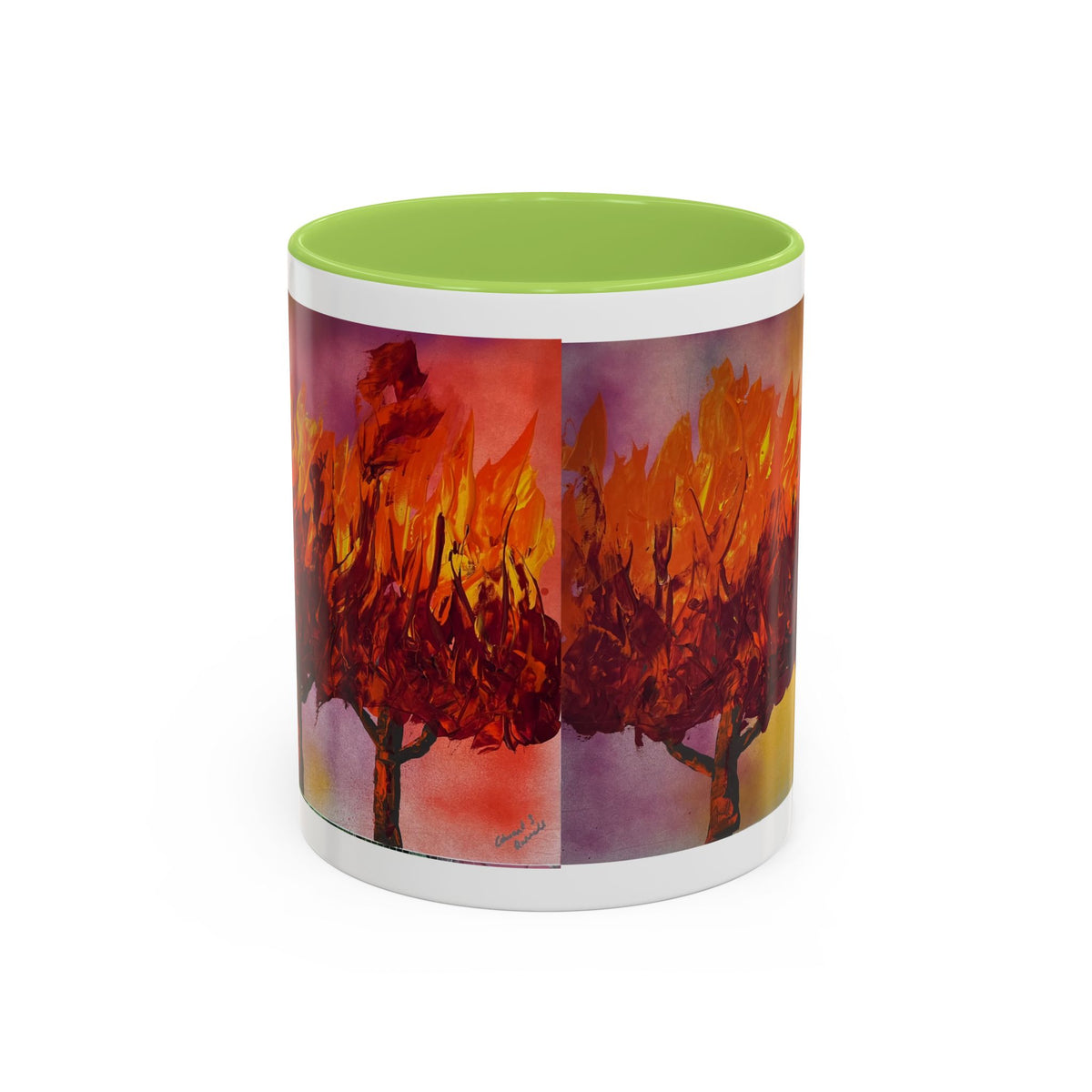 Autumn Blaze Accent Coffee Mug — Fall Tree Art 11/15oz