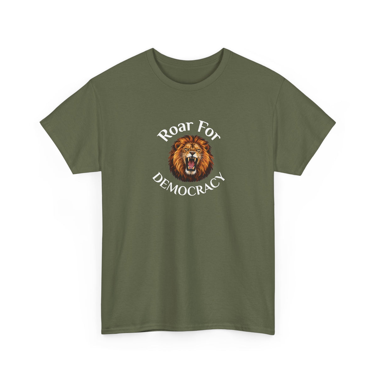 Roar For Democracy T-Shirt — Lion Graphic Political Protest Tee