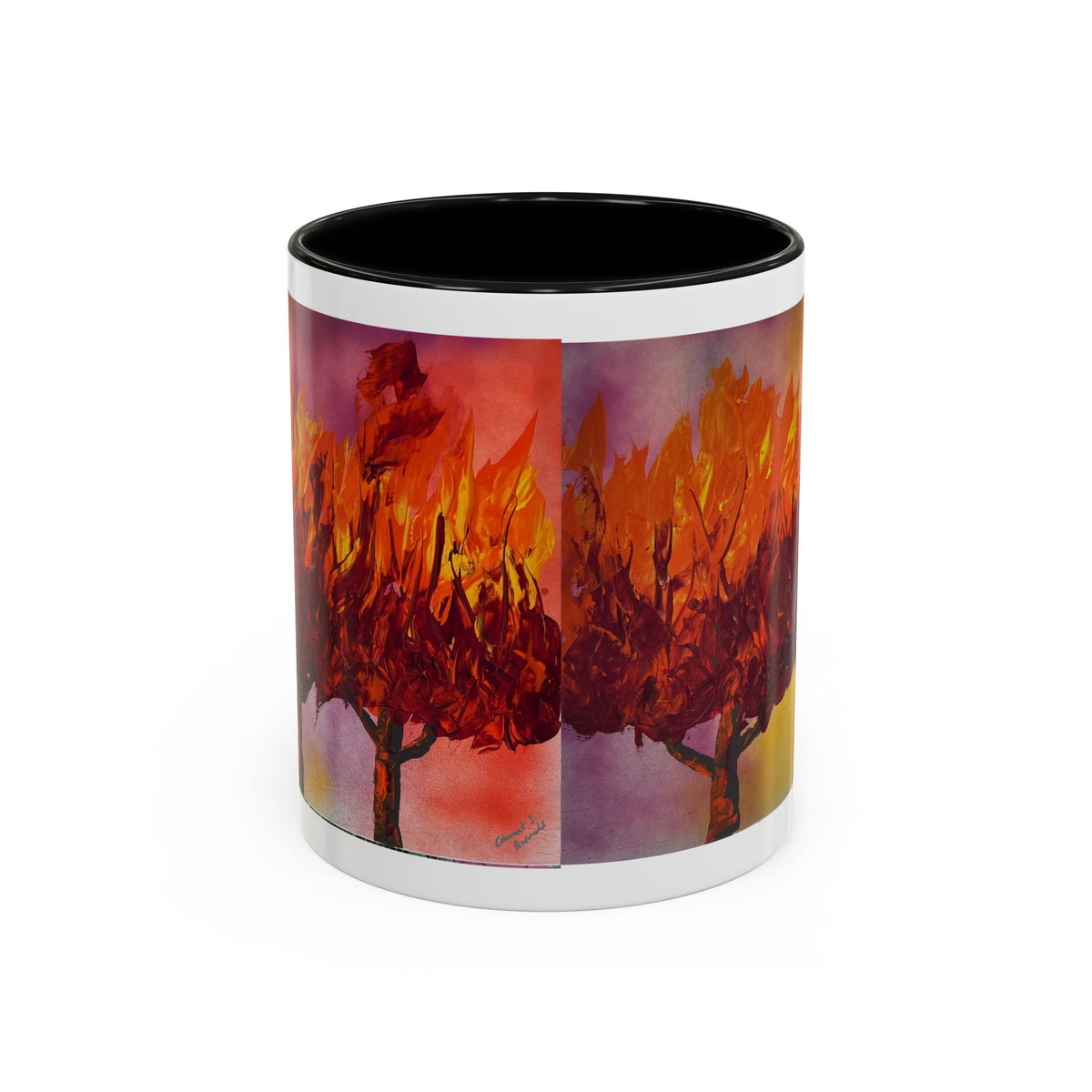Autumn Blaze Accent Coffee Mug — Fall Tree Art 11/15oz
