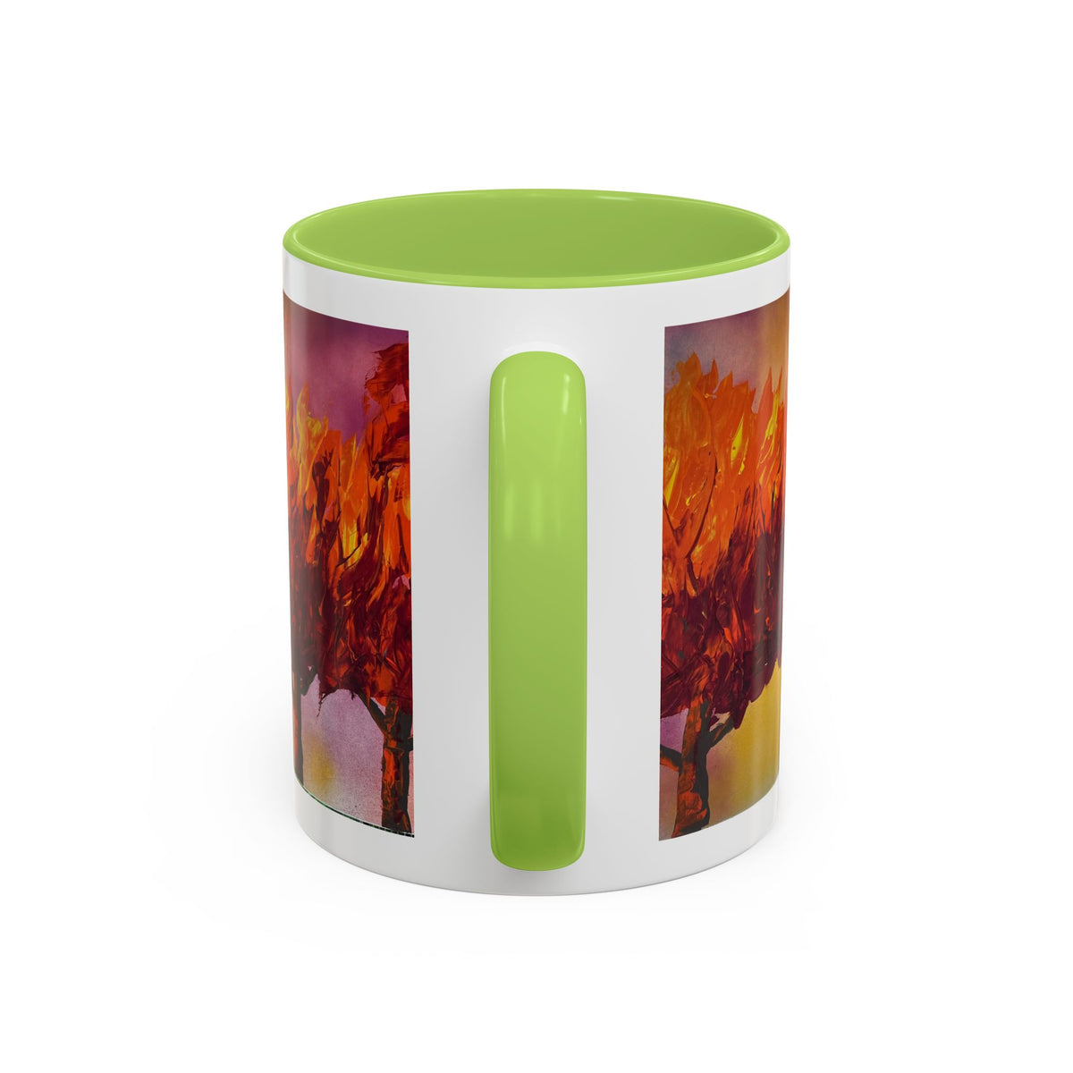 Autumn Blaze Accent Coffee Mug — Fall Tree Art 11/15oz