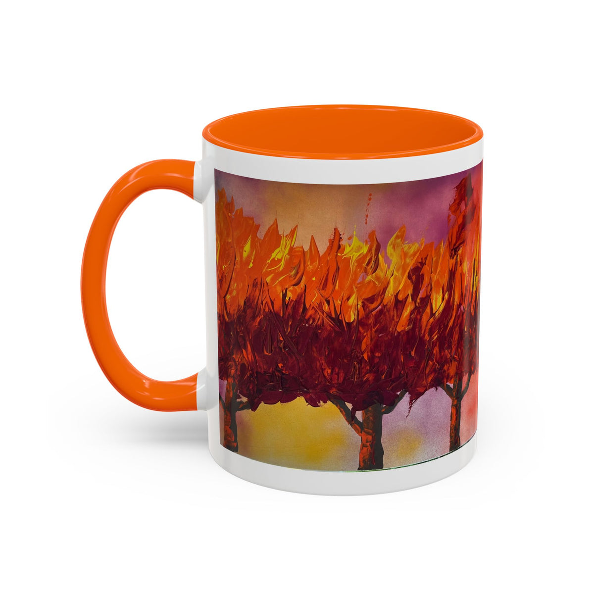 Autumn Blaze Accent Coffee Mug — Fall Tree Art 11/15oz