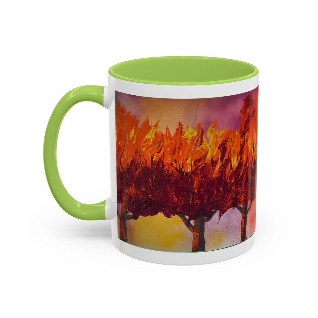 Autumn Blaze Accent Coffee Mug — Fall Tree Art 11/15oz