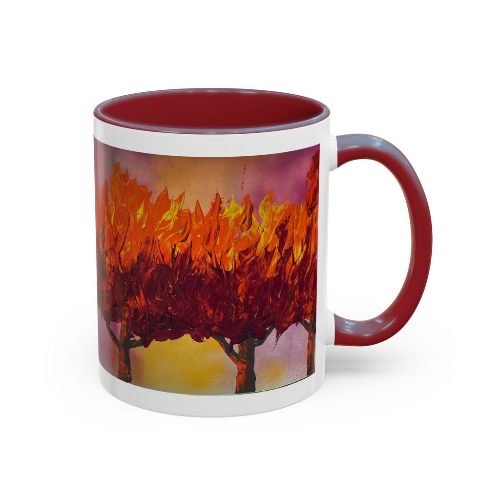 Autumn Blaze Accent Coffee Mug — Fall Tree Art 11/15oz