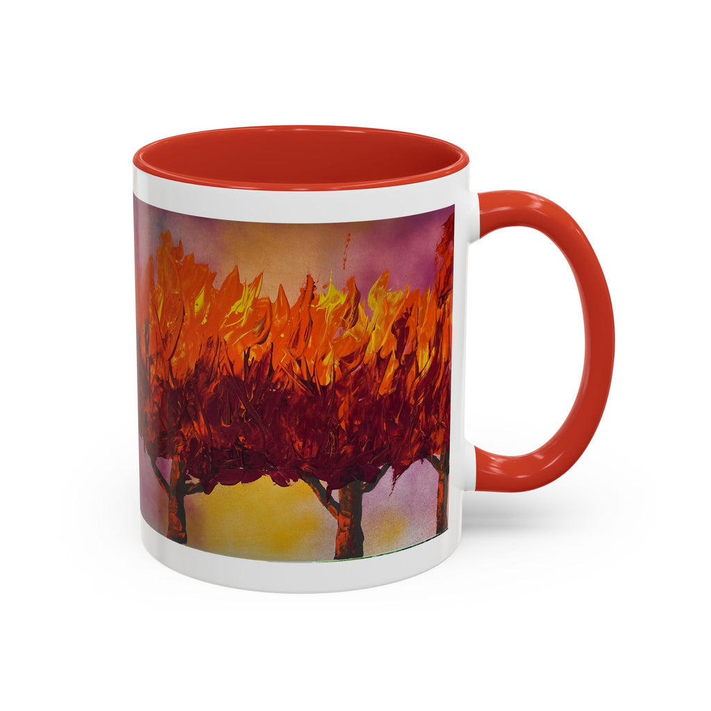 Autumn Blaze Accent Coffee Mug — Fall Tree Art 11/15oz