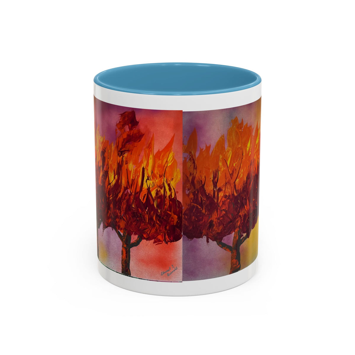 Autumn Blaze Accent Coffee Mug — Fall Tree Art 11/15oz