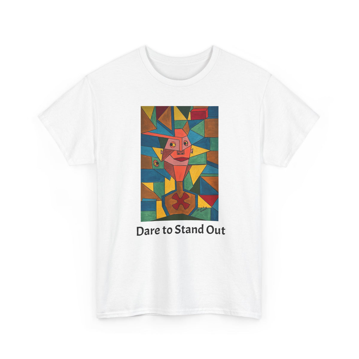 Dare to Stand Out Original Abstract Geometric T-Shirt