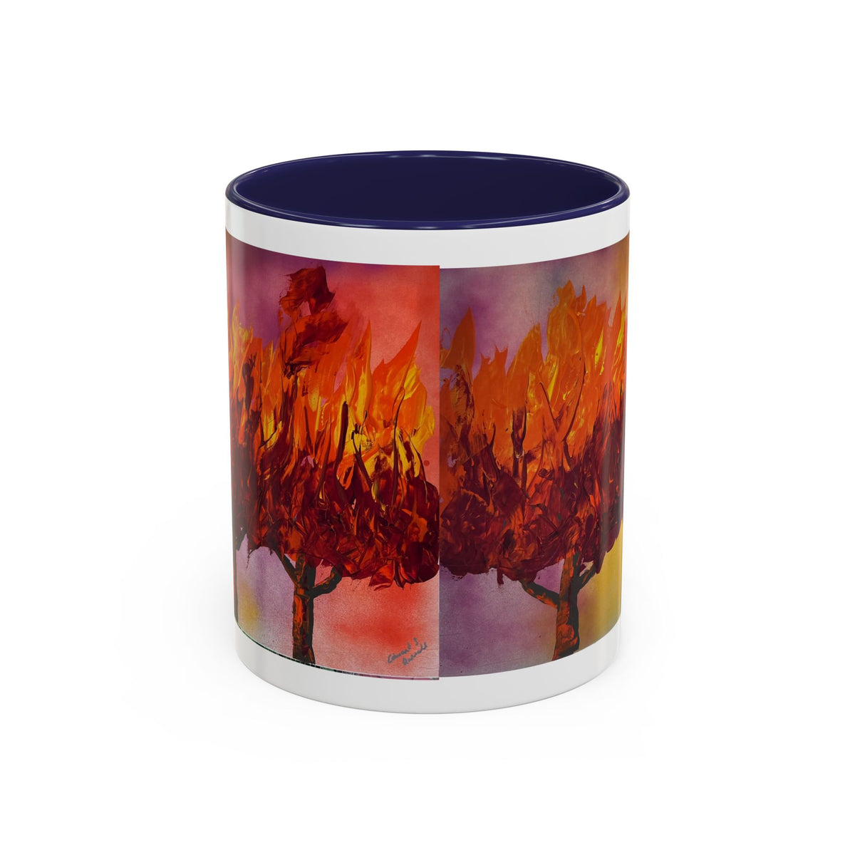 Autumn Blaze Accent Coffee Mug — Fall Tree Art 11/15oz