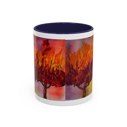 Autumn Blaze Accent Coffee Mug — Fall Tree Art 11/15oz