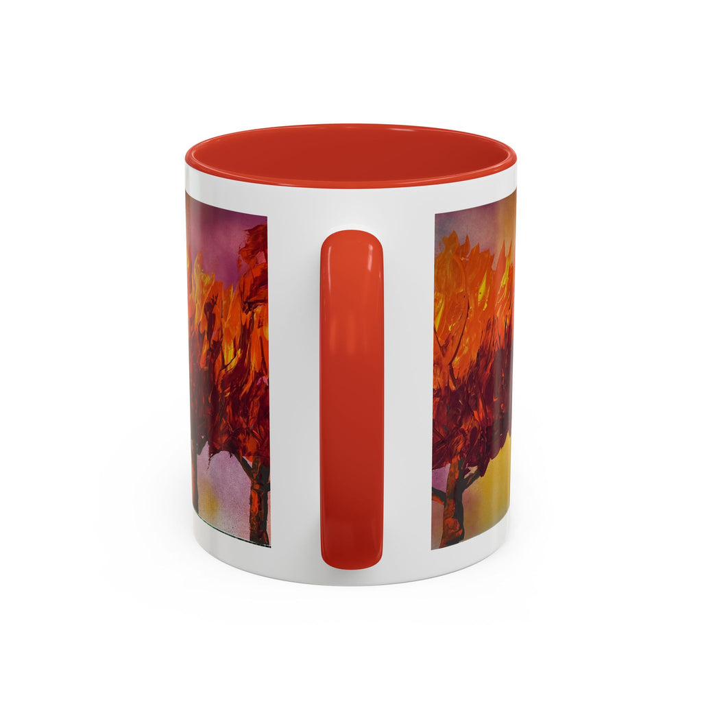 Autumn Blaze Accent Coffee Mug — Fall Tree Art 11/15oz