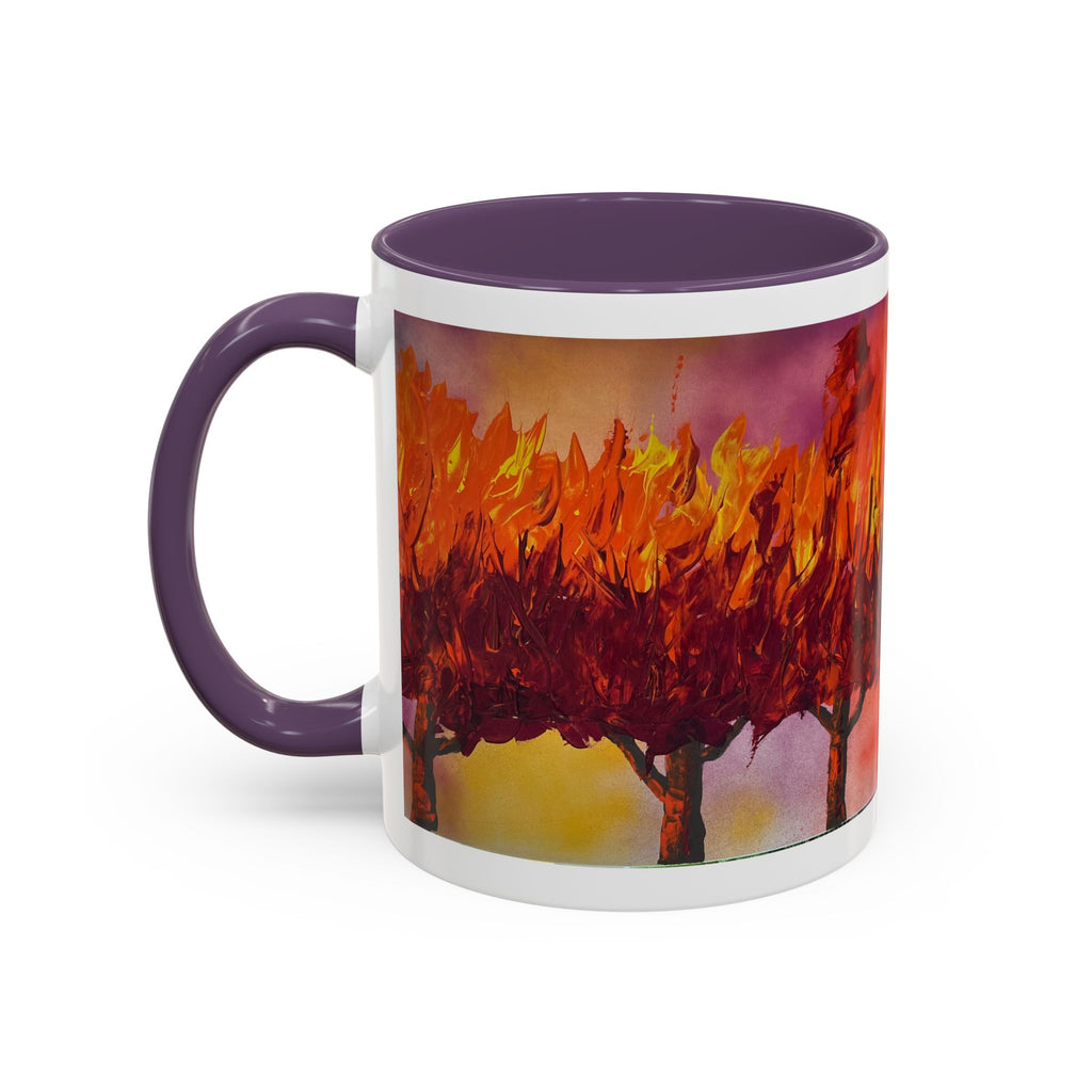 Autumn Blaze Accent Coffee Mug — Fall Tree Art 11/15oz