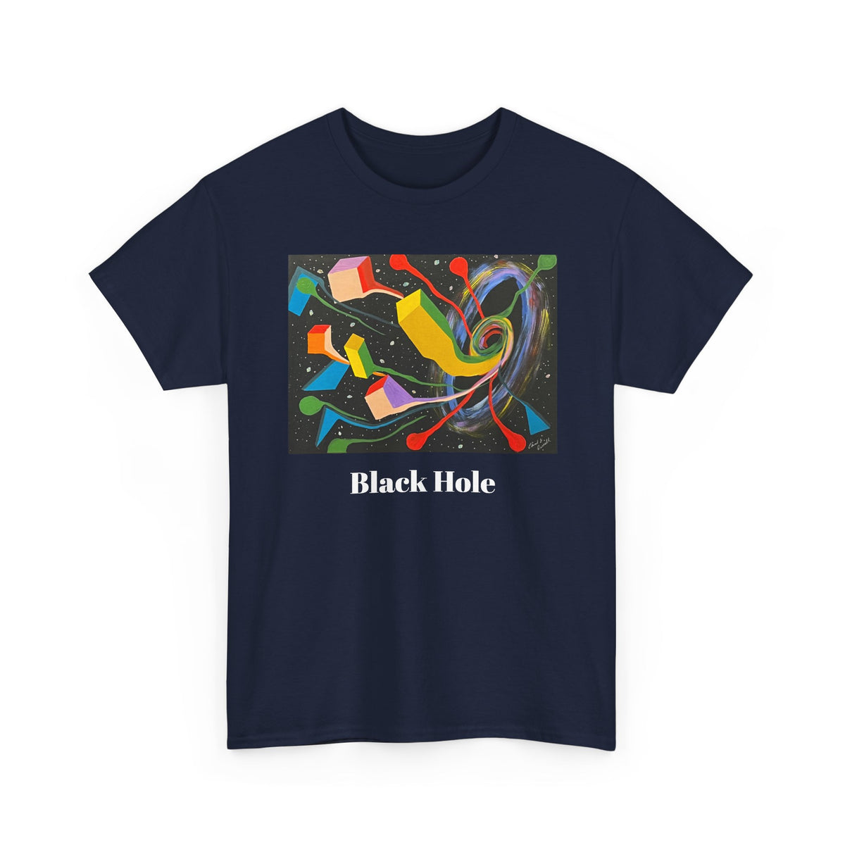 Copy of Black HoleOriginal Abstract Art T-Shirt — Colorful Cosmic Graphic Tee