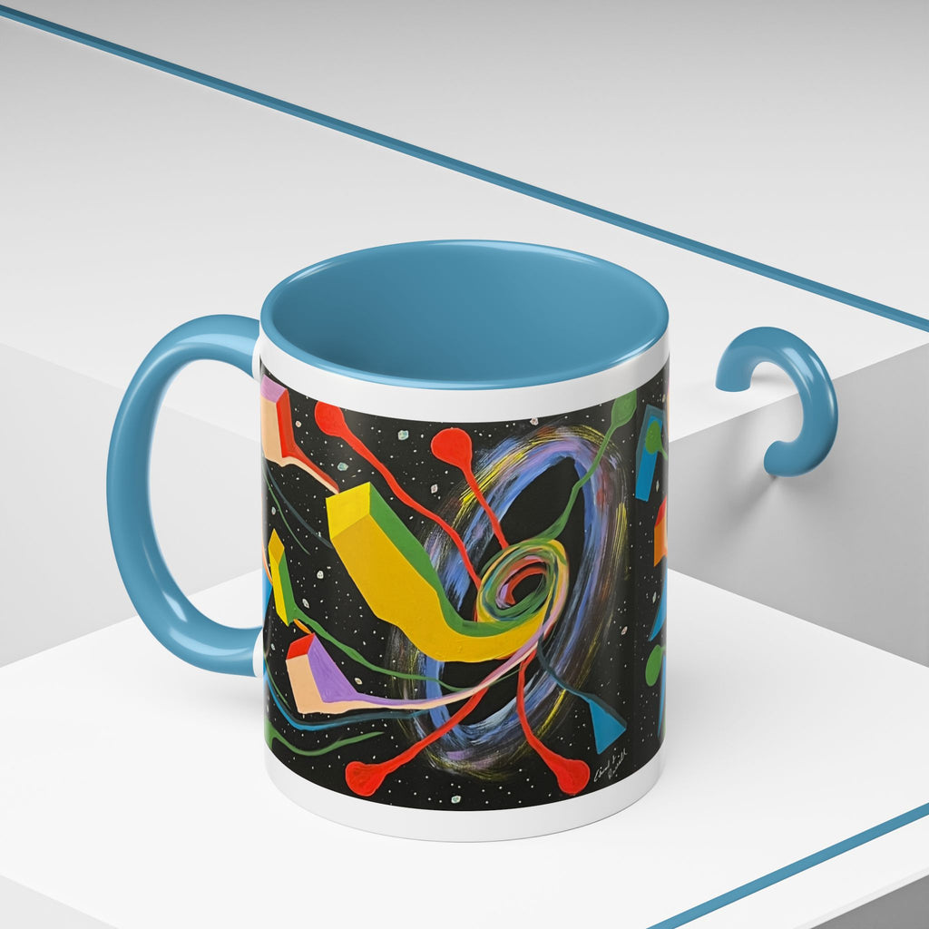 Copy of Abstract Original Artwork Coffee Mug — Black Hole Geometric Design (15oz)