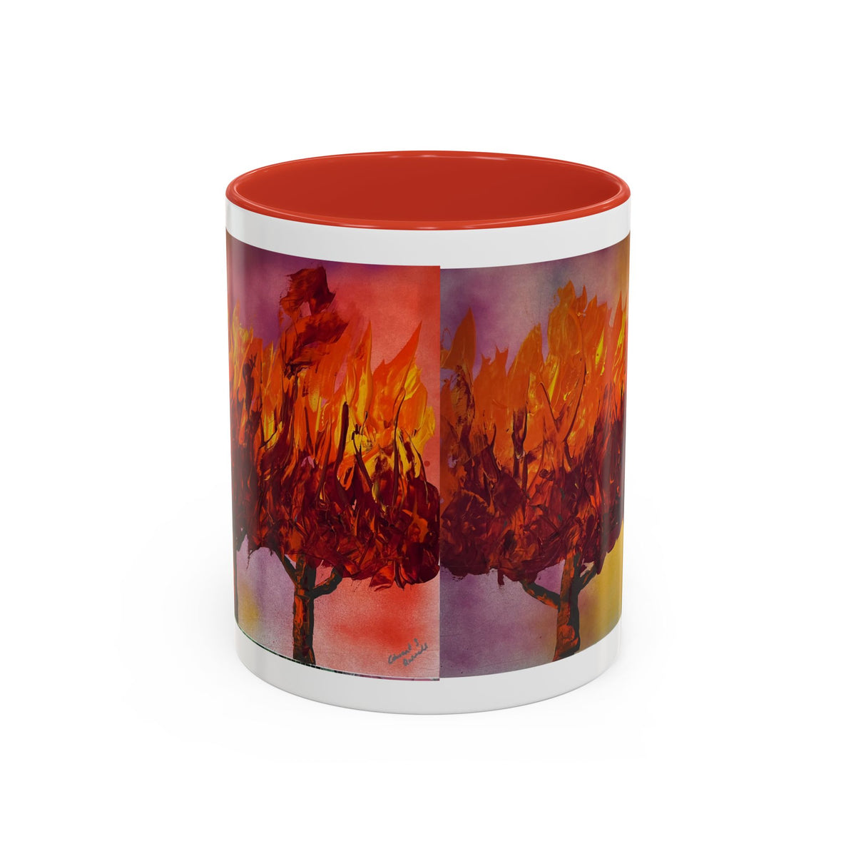 Autumn Blaze Accent Coffee Mug — Fall Tree Art 11/15oz