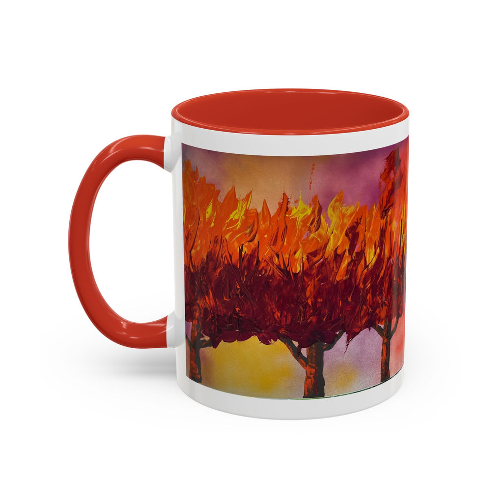 Autumn Blaze Accent Coffee Mug — Fall Tree Art 11/15oz