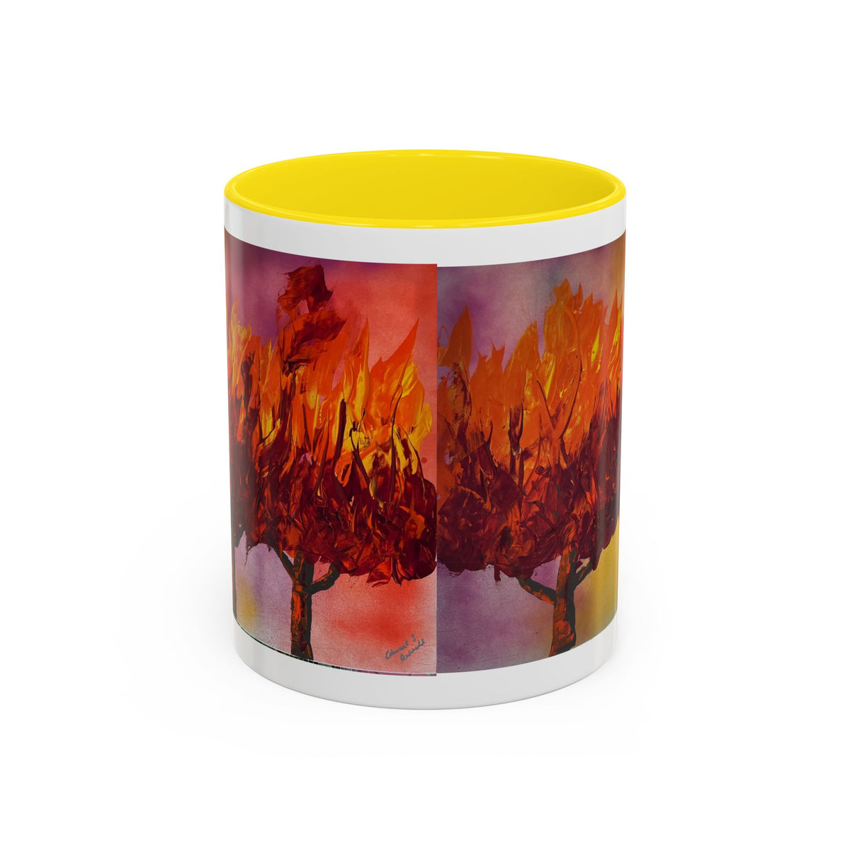 Autumn Blaze Accent Coffee Mug — Fall Tree Art 11/15oz