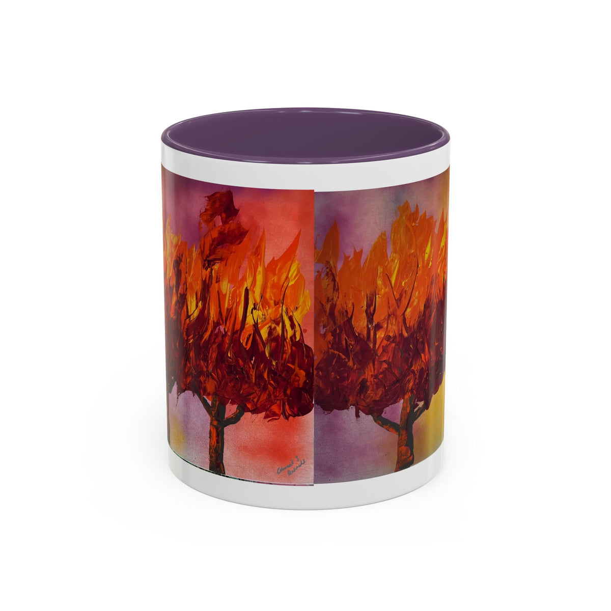 Autumn Blaze Accent Coffee Mug — Fall Tree Art 11/15oz