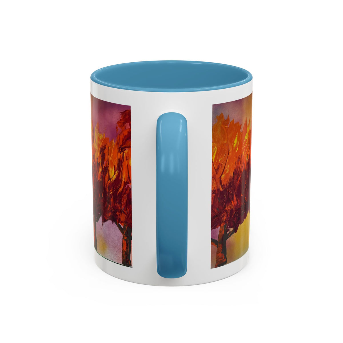 Autumn Blaze Accent Coffee Mug — Fall Tree Art 11/15oz