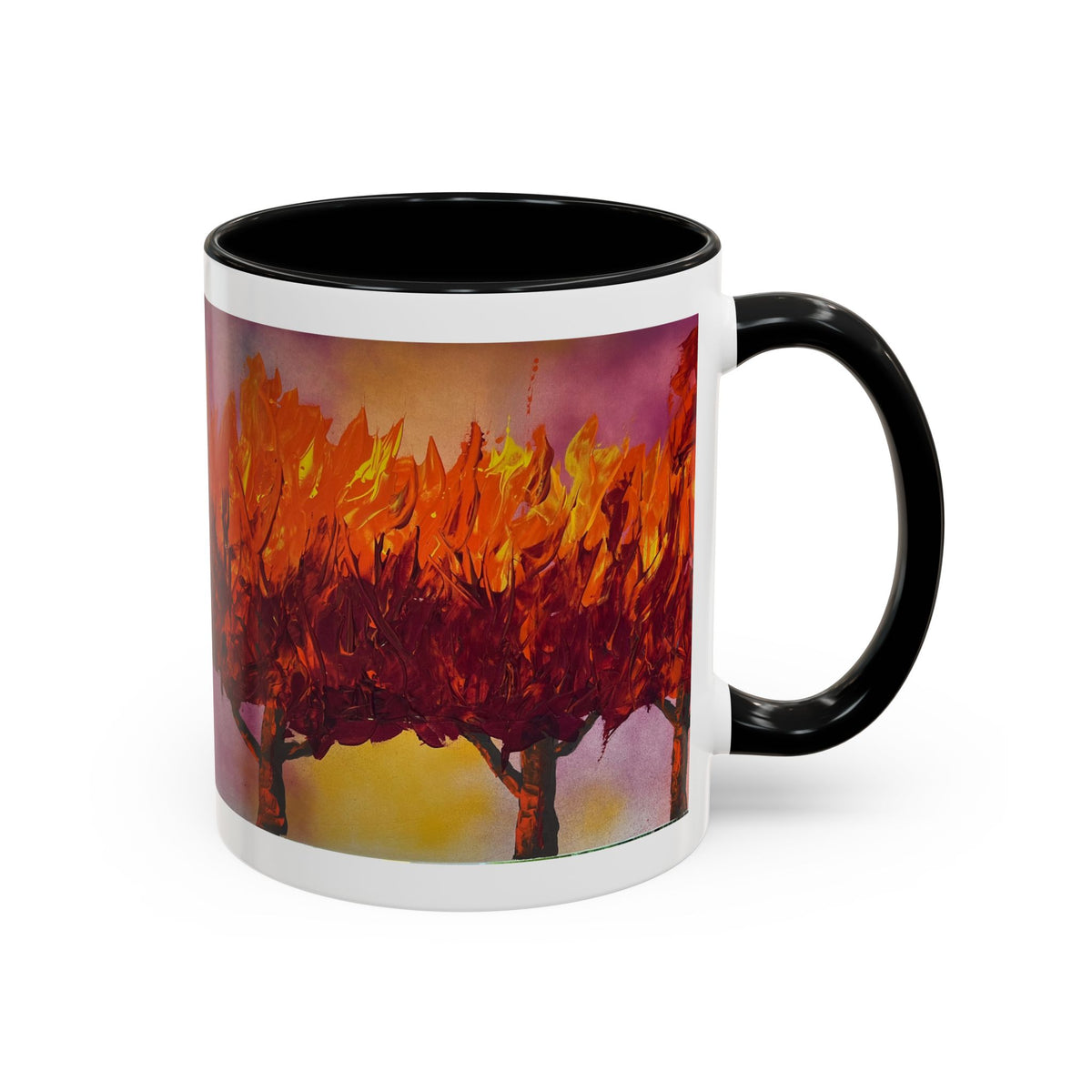 Autumn Blaze Accent Coffee Mug — Fall Tree Art 11/15oz