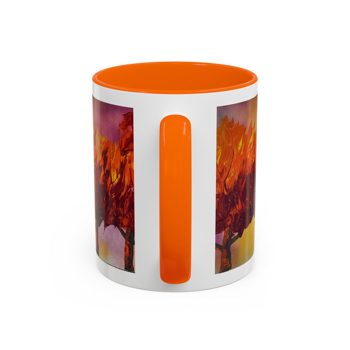 Autumn Blaze Accent Coffee Mug — Fall Tree Art 11/15oz