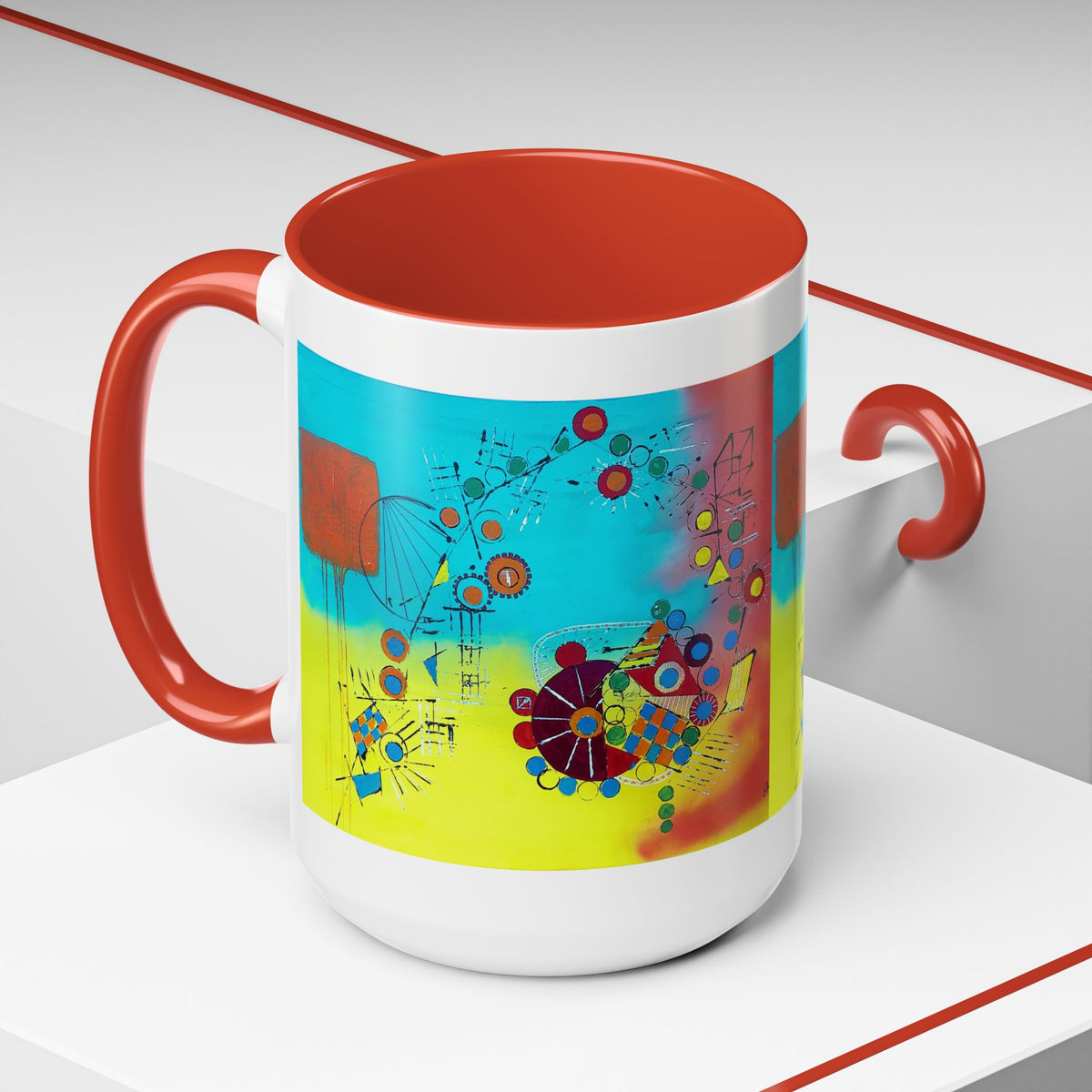 Cogs Geometric design Art Mug