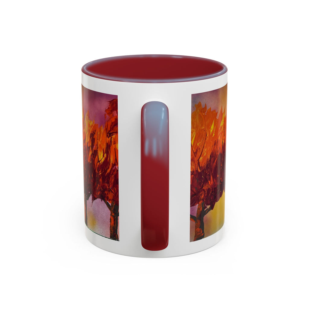 Autumn Blaze Accent Coffee Mug — Fall Tree Art 11/15oz