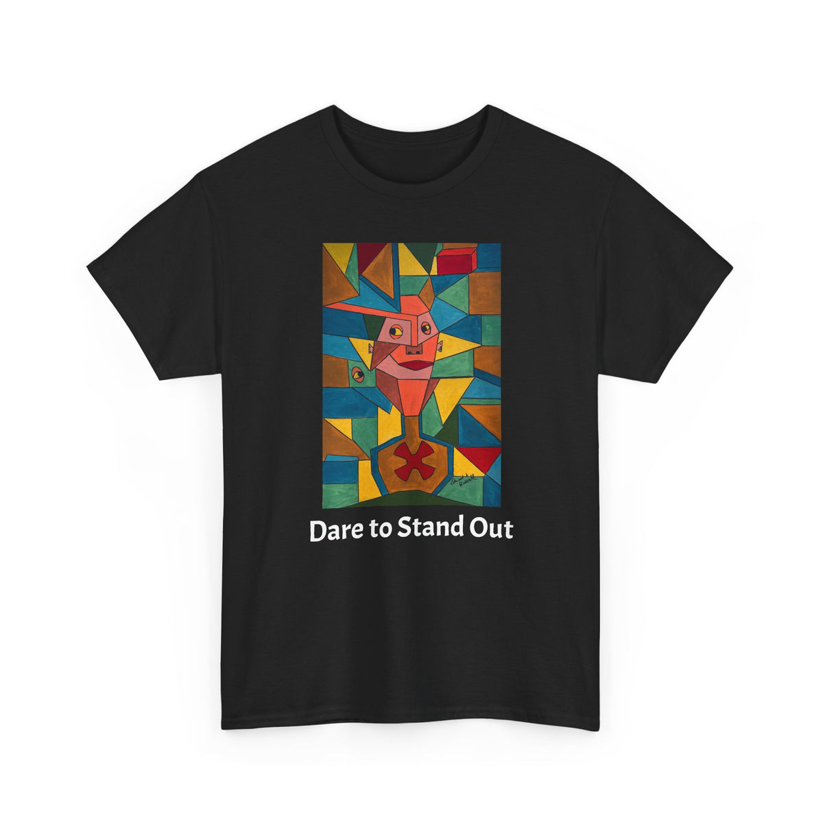 Dare to Stand Out Original Abstract Geometric T-Shirt