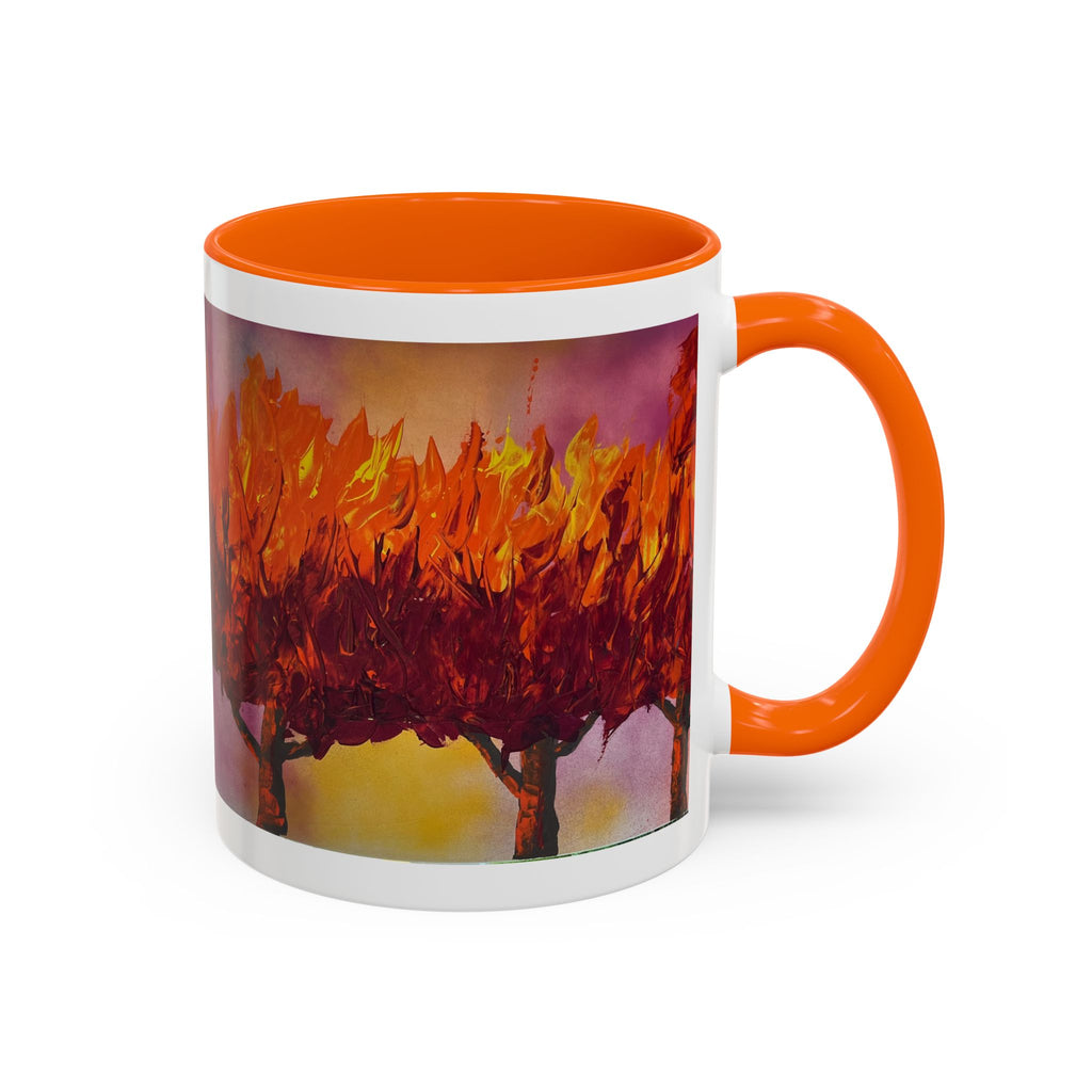 Autumn Blaze Accent Coffee Mug — Fall Tree Art 11/15oz