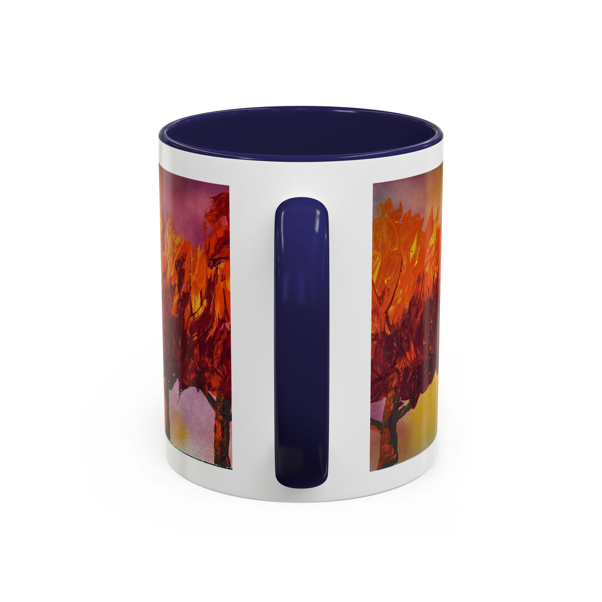 Autumn Blaze Accent Coffee Mug — Fall Tree Art 11/15oz