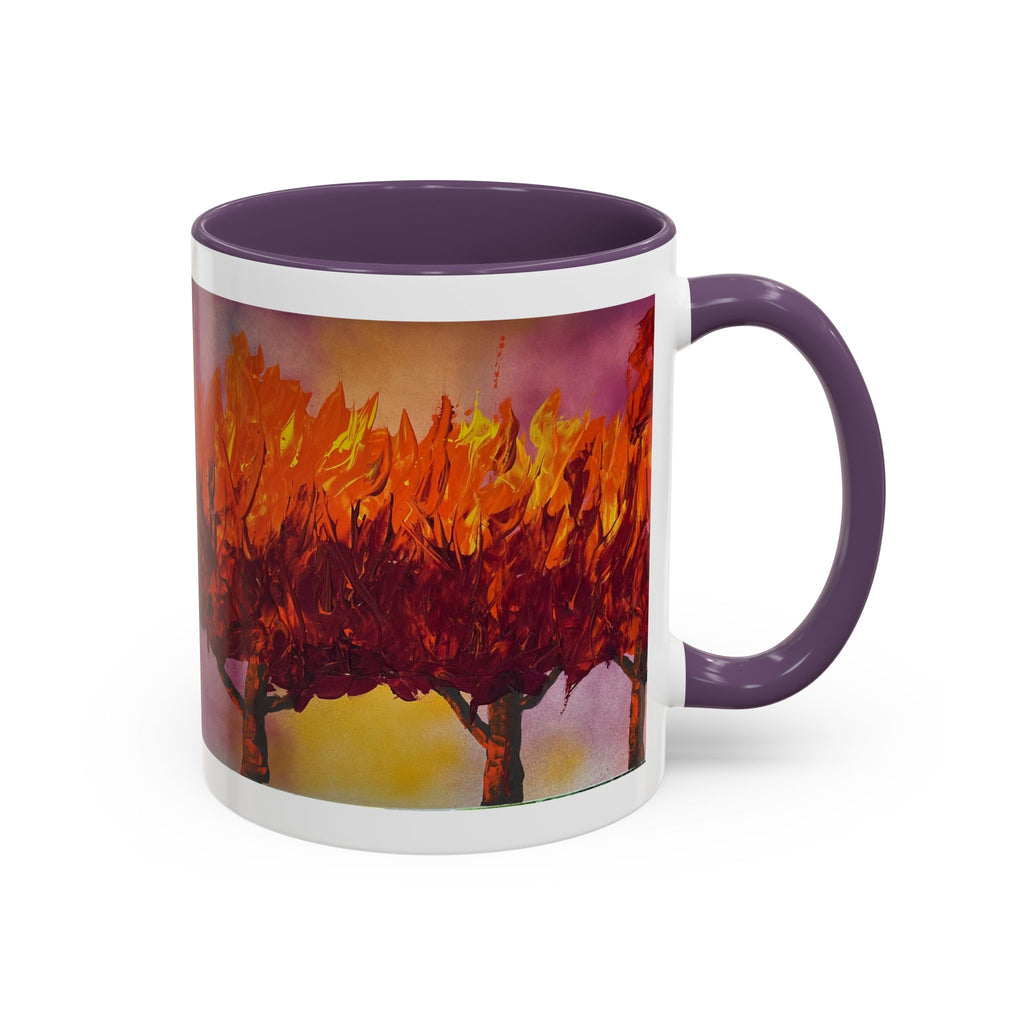 Autumn Blaze Accent Coffee Mug — Fall Tree Art 11/15oz