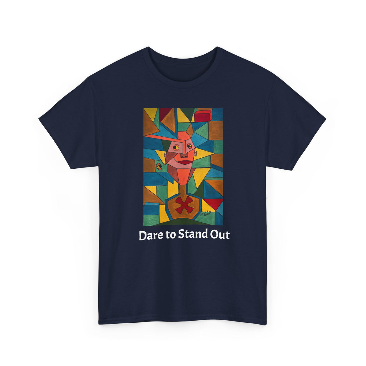 Dare to Stand Out Original Abstract Geometric T-Shirt