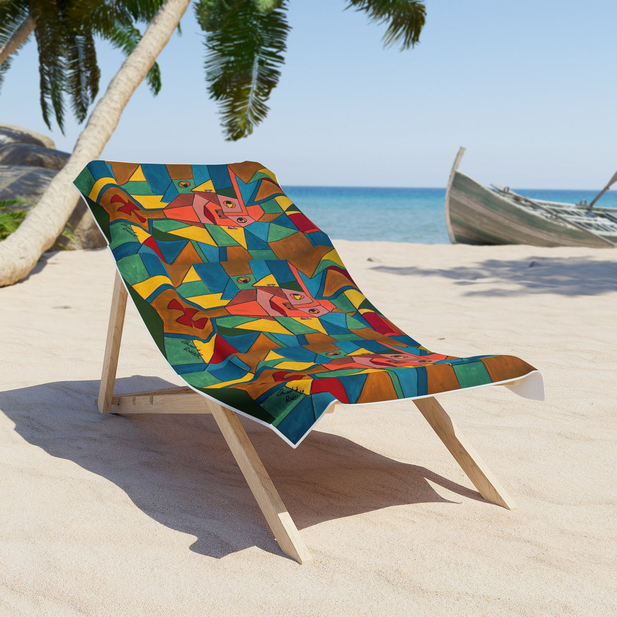 Geometric Carnival Beach Towel — Three Eyed Jack