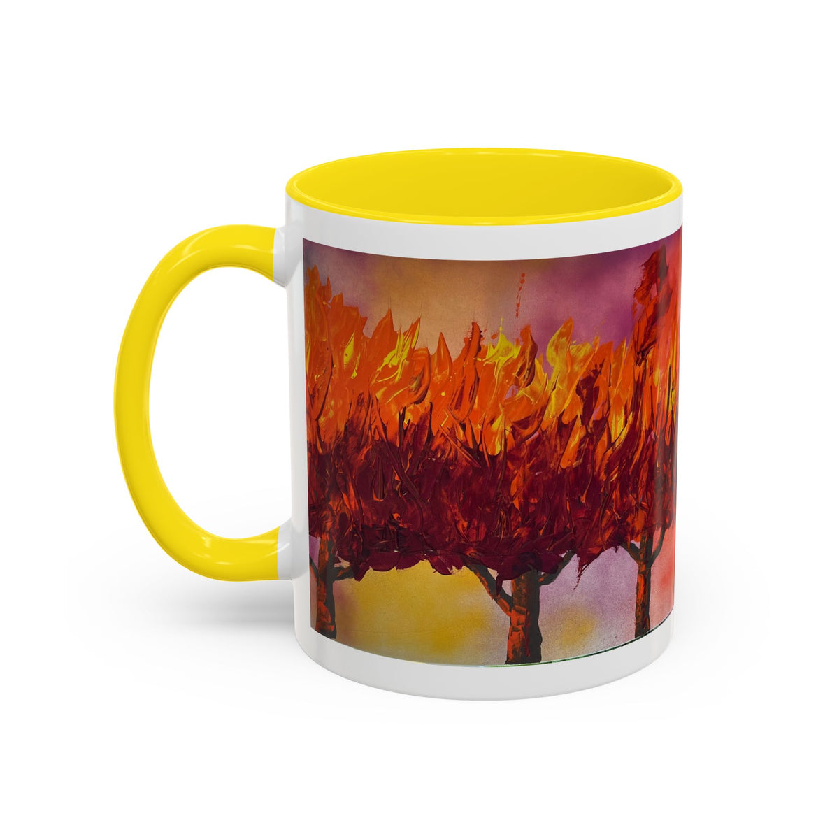 Autumn Blaze Accent Coffee Mug — Fall Tree Art 11/15oz