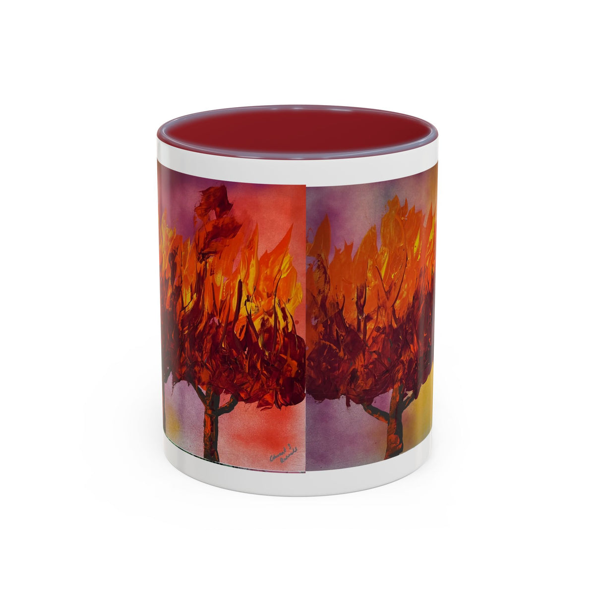 Autumn Blaze Accent Coffee Mug — Fall Tree Art 11/15oz