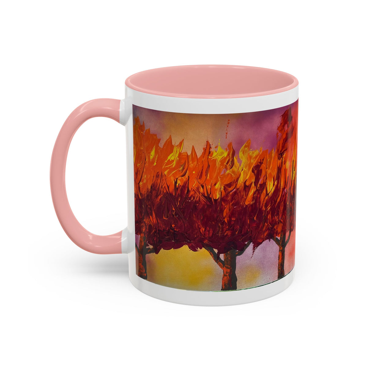 Autumn Blaze Accent Coffee Mug — Fall Tree Art 11/15oz