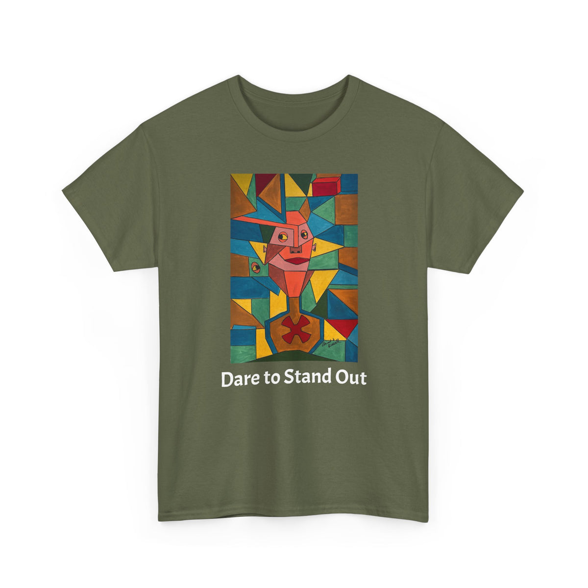 Dare to Stand Out Original Abstract Geometric T-Shirt