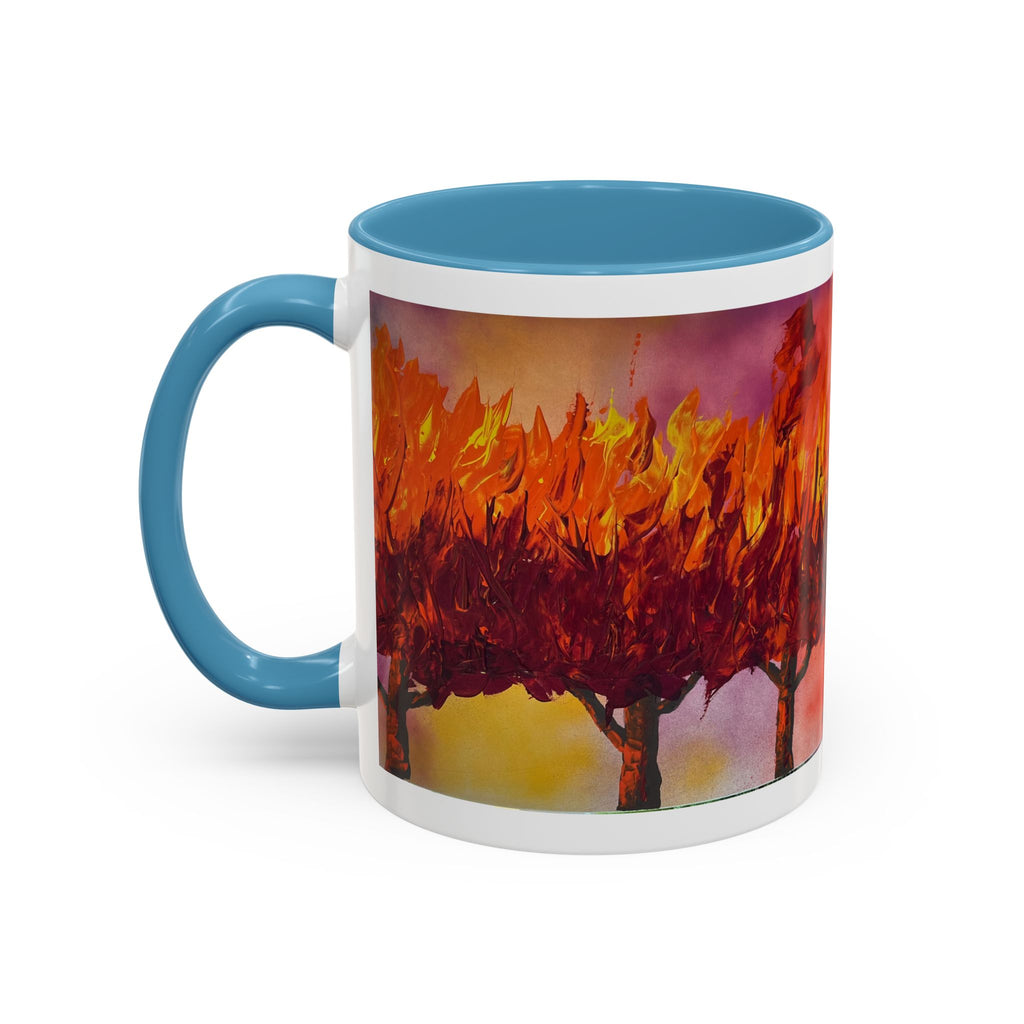 Autumn Blaze Accent Coffee Mug — Fall Tree Art 11/15oz