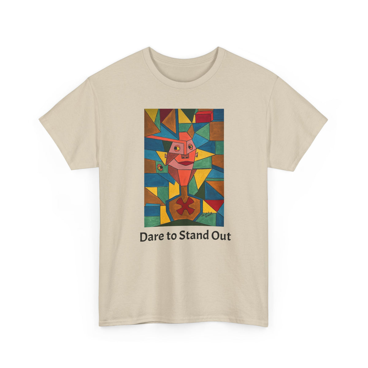 Dare to Stand Out Original Abstract Geometric T-Shirt
